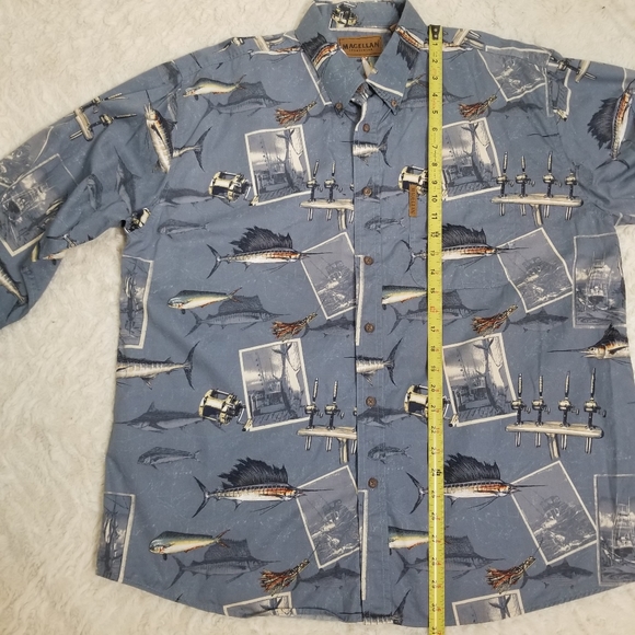 Magellan Sportswear Blue Fishing Buttondown Shirt - Picture 10 of 10